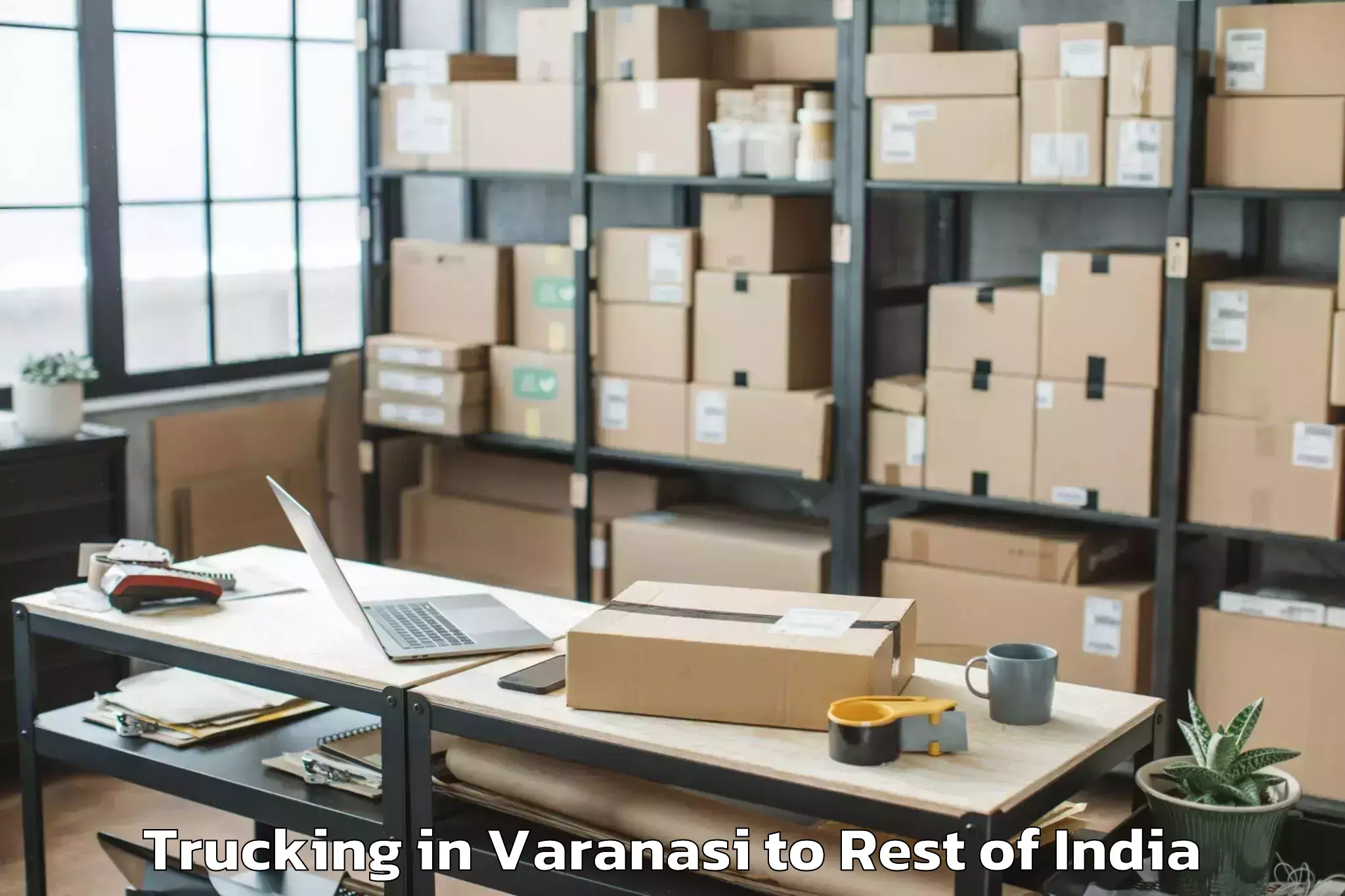 Top Varanasi to Central University Of Jammu Ja Trucking Available